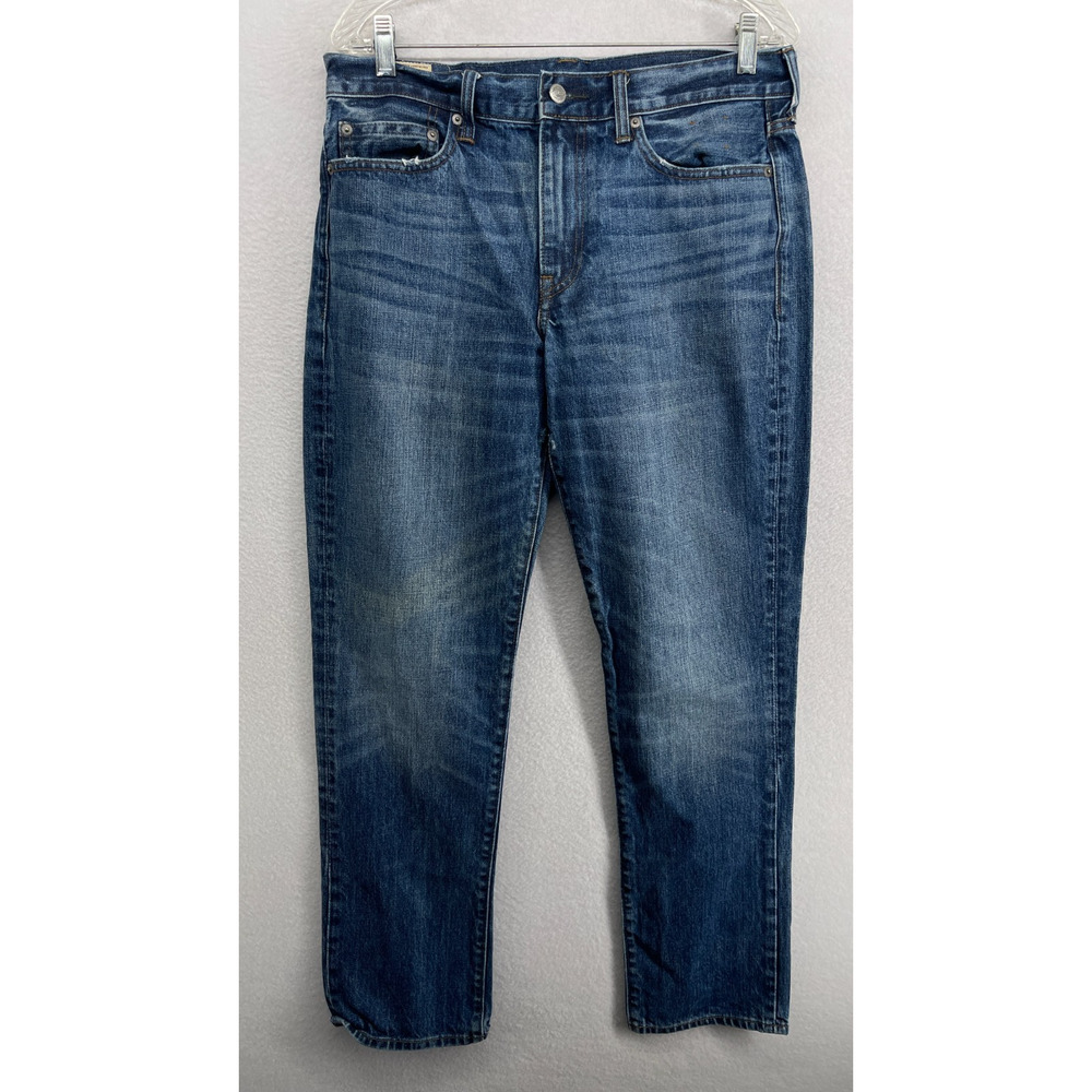 J.CREW Jeans Mens 32x32 770 Straight Fit Stretch Kaihara Denim Cotton Blue
